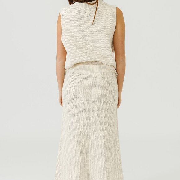 Studio Nicholson Rye Skirt in Cream - Picture 2 of 4